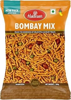 Haldiram’s Bombay Mixture | Bombay Style Snacks | Namkeen | Salty and Spicy in Flavour | No Preservatives | Vegetarian | Zero Cholesterol| 200g