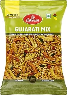 Haldiram's Delhi Gujarati Mix | Gujarati Namkeen | Spicy & Sweet in Flavour | Natural Flavouring Agent | Tea- Time Munchies to Spend Time with Family |200g